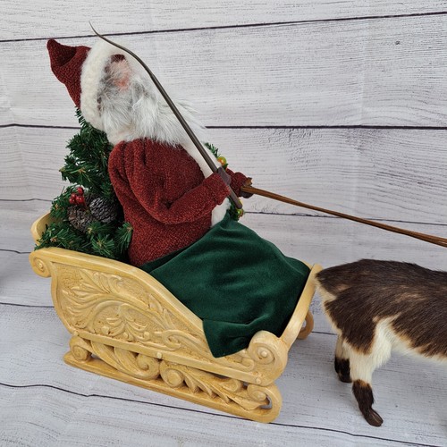 Byers' Choice Santa in Sleigh with Caribou Figurine As Is Read Description - Picture 19 of 24