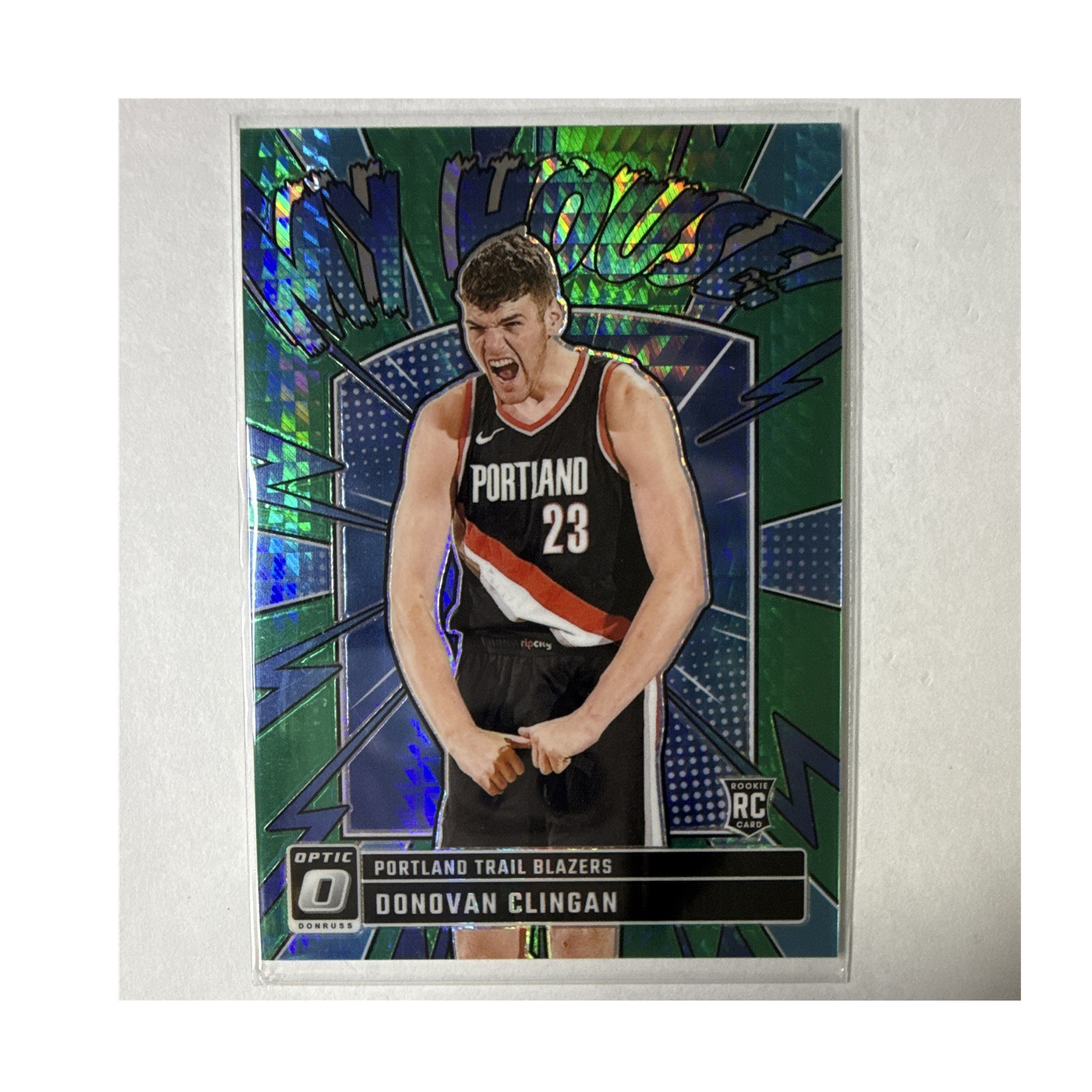 2024-25 Donruss Optic Donovan Clingan My House Green Hyper /249 RC Rookie Blazer