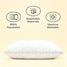 Coop Home Goods Premium Adjustable Loft Pillow Queen Memory Foam with Extra Fill