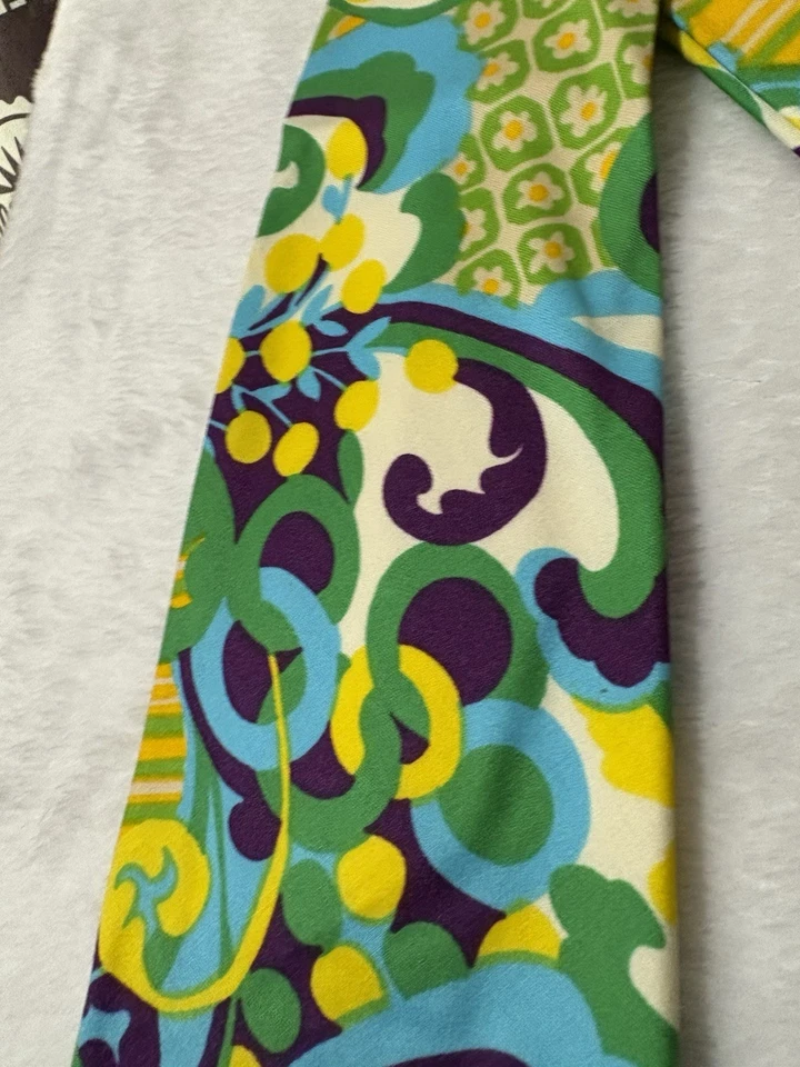 Corbata de Colección Corbatas de Armand Años 60 70 Algodón Psicodélico Trippy Ancha 54” X 4” Foto 3 de 4