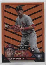 2023 Topps Update Rookie Debut Orange & Black Foil Nolan Gorman #US212 uk2
