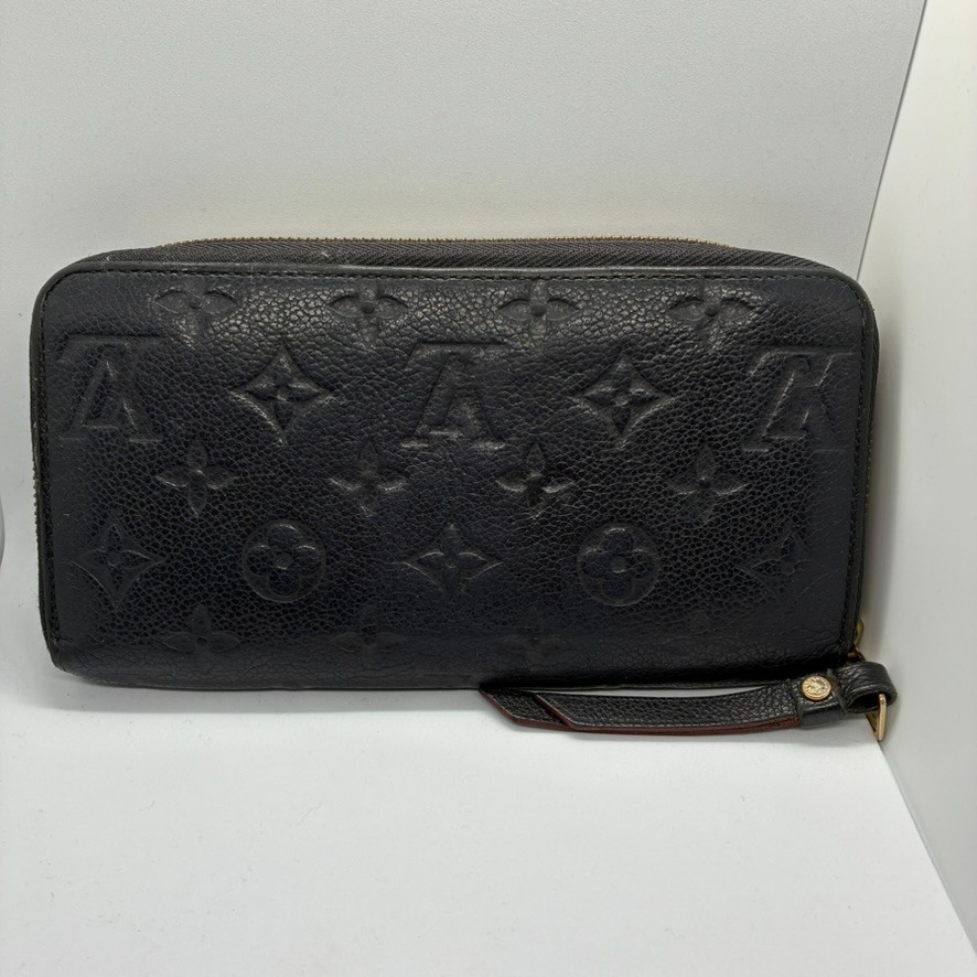 Louis Vuitton Long Wallet Monogram Empreinte  Zippy  Black Navy