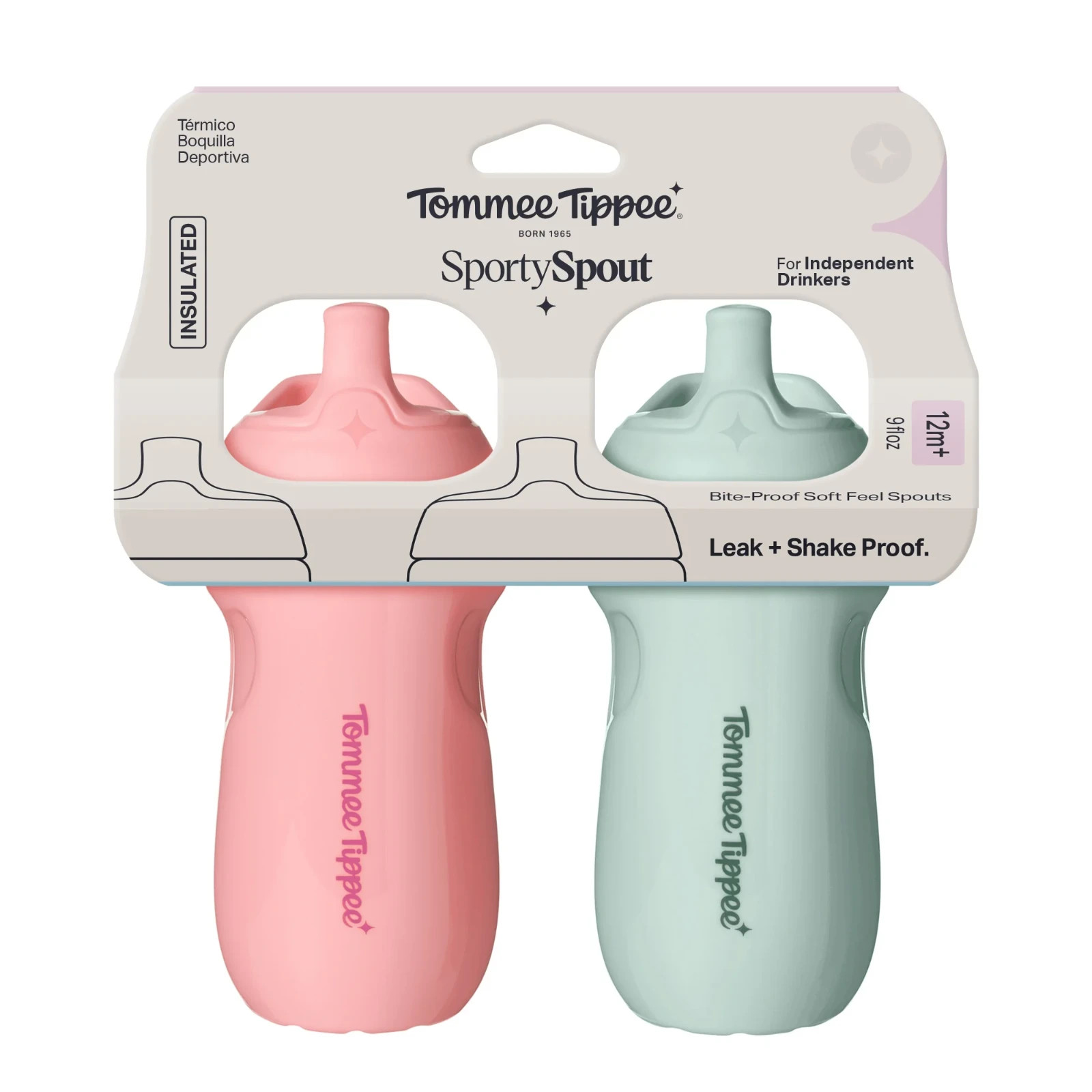Tommee Tippee Insulated Sporty Bottle, 9oz, 12 Months Plus, 
