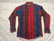 Vintage Wrangler Brushpopper 90s Cowboy Rodeo Western Striped Large XLong Tails