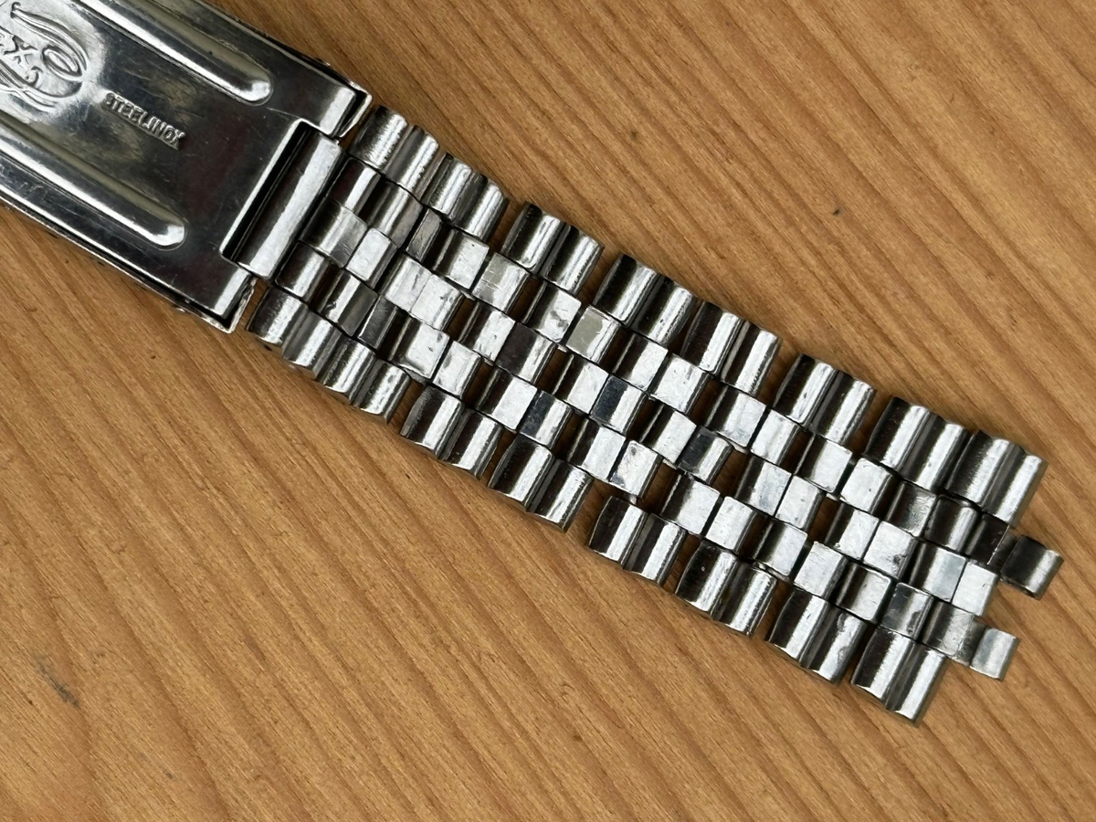 Vintage 1962 Rolex Jubilee 20mm Watch Bracelet Big Crown Without