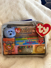 Ty Beanie Babies Official Club Platinum Membership Kit Bear Coin Case Cards 1999