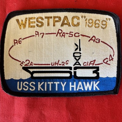 Rare 1969 US Navy USS Kitty Hawk Westpac Ship Patch