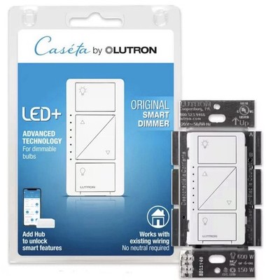 Lutron PD-6WCL-WH-R Lighting Dimmer White - New From Open Box Kit - Low Shipping