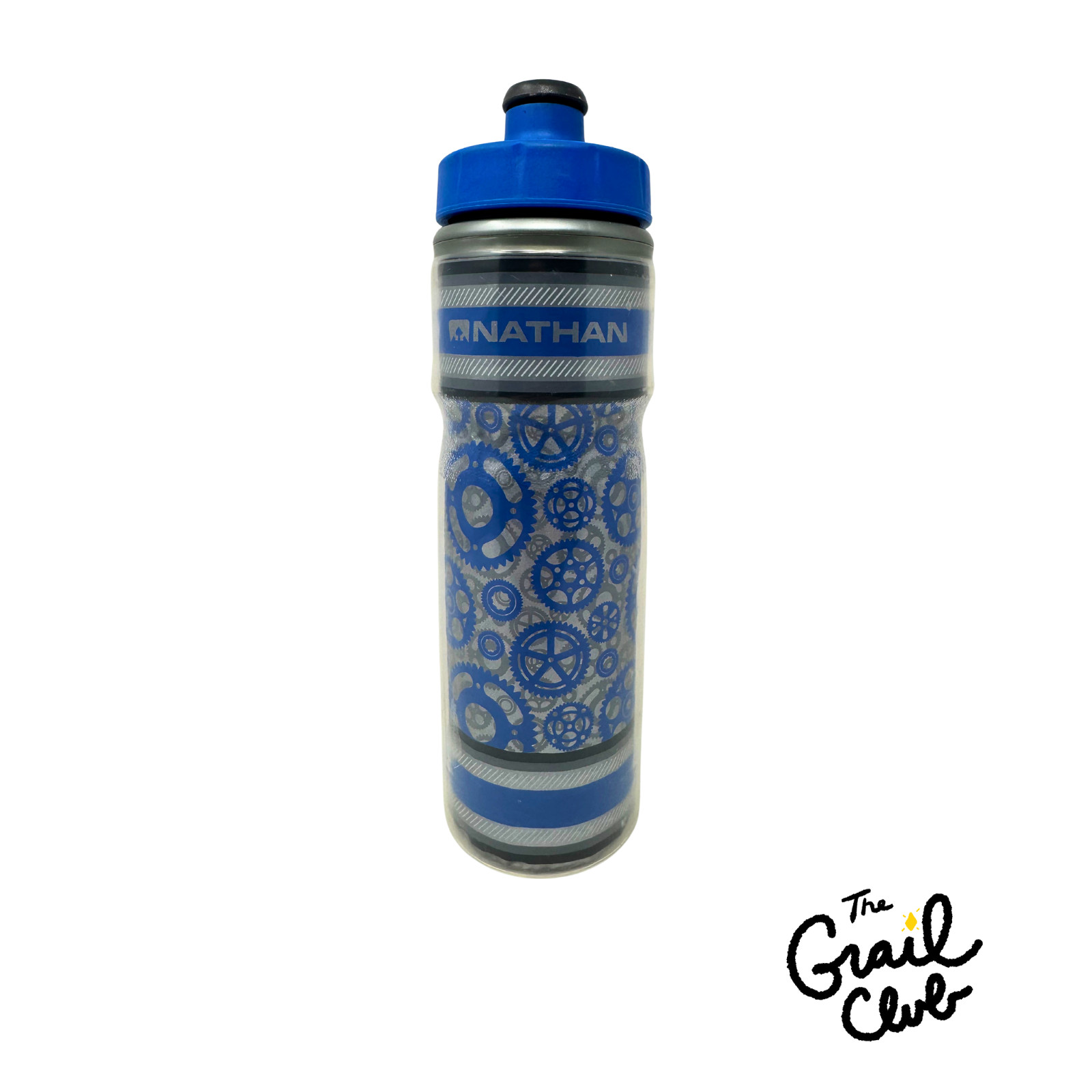 Nathan 22oz Insulated Water Bottle BPA Free - Blue/Silver - 
