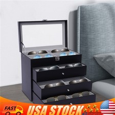 24 Slots Glasses Storage Display Case Organizer Box For Sunglasses Eyeglass Gift