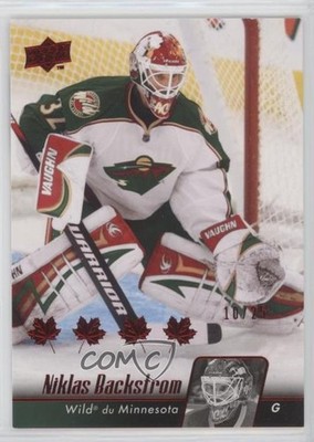 2010-11 Upper Deck French Red 10/25 Niklas Backstrom #102 2d8