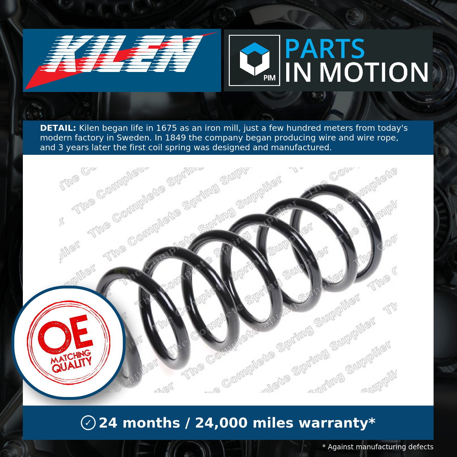 Suspension Spring Rear Fits Citroen Berlingo Peugeot 5008 Partner KILEN 51426 - Image 4