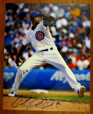 Carl Edwards Jr. Autographed 8 X 10 Photo Chicago Cubs 2016 In Person Signing!