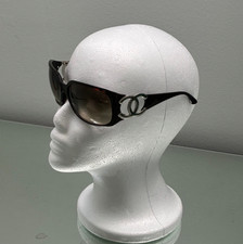 Authentic early 2000s Chanel brown sunglasses with silver logo  Made in Italy