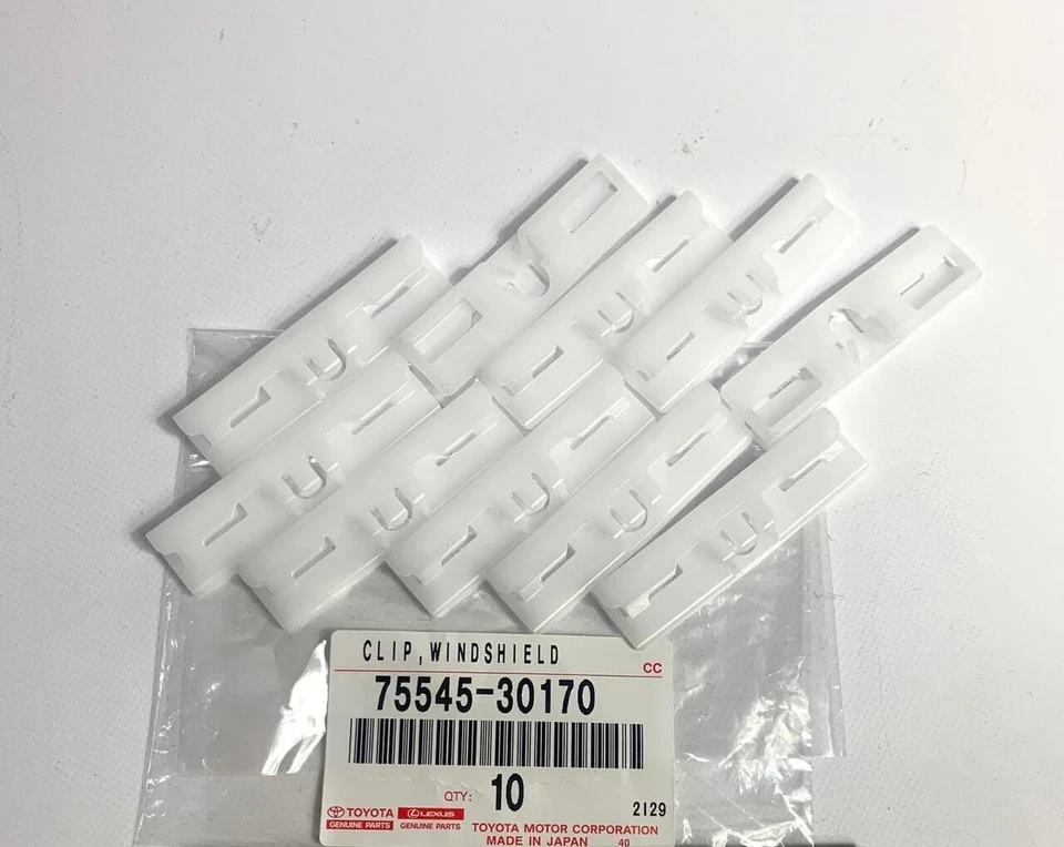 Juego de clips moldeados para parabrisas delantero derecho izquierdo genuino Toyota Lexus 14-15 IS250 IS350 Foto 3 de 3