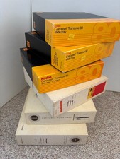 Kodak slide carousels, 6 trays with boxes, 80 slots per tray