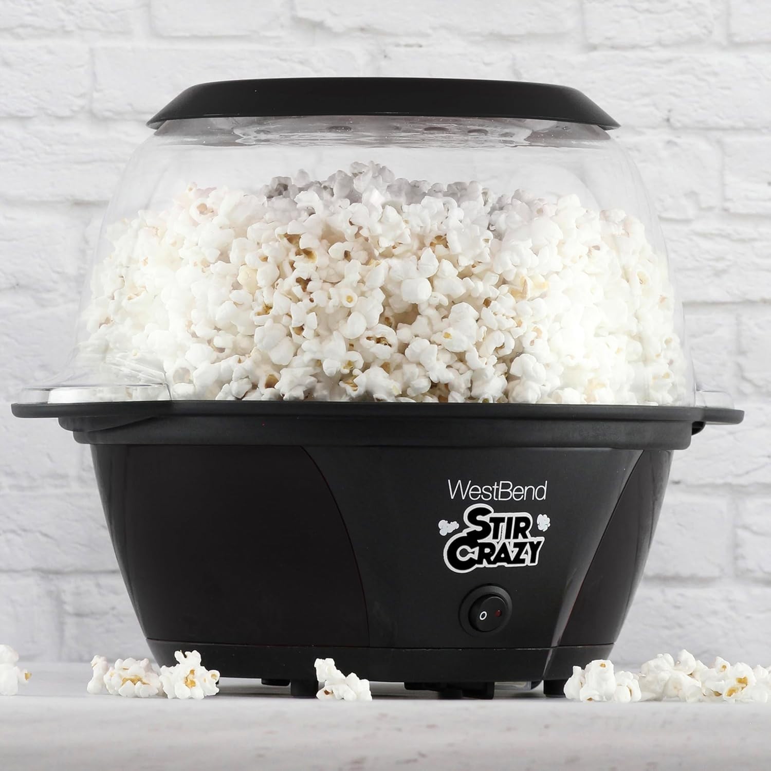Hot Oil Popcorn Popper with Motorized Stirring Rod