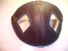 Vintage Vinyl Horse Head Bumper Helmut Trailoring Protection Felt Lined Brown