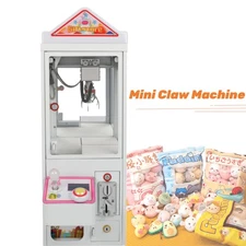 Mini Claw Crane Machine Candy Plush Toy Grabber Flashing Lights Shake-proof New