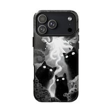 For iPhone / Galaxy / Pixel   Black Cats Haunted Octopus Phone Case
