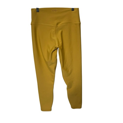 Leggings Abercrombie & Fitch YBP SculptLUX 7/8 Quemados Para Mujer’s M Cortos Amarillos - Imagen 2 de 7