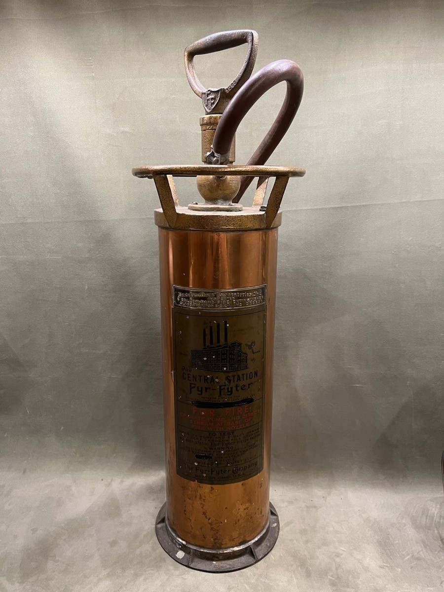 Vintage 1940 Fyr-Fyter Central Station Brass Copper Pump Fire