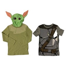 Star Wars The Mandalorian Boy's Lightweight Hoodie  T-Shirt 4 