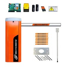 KIT AUTOMAZIONE BARRIERA ASTA 4MT AUTOMATICA STRADALE 24V ELETTRICA BARRA SBARRA