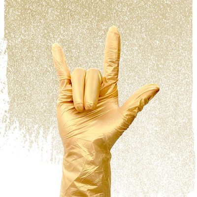 COLORTRAK NITRILE GLOVES -GOLDEN GLOW- LARGE (2 BOXES)