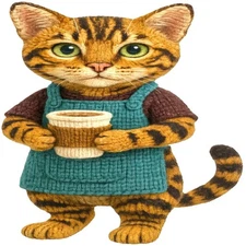 30 Custom Coffee Kitty Cat Personalized Address Labels