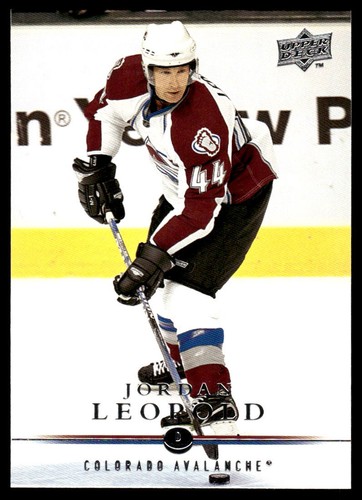2008-09 Upper Deck #153 Jordan Leopold Colorado Avalanche Hockey Card - Picture 1 of 2