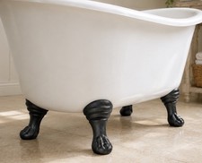 Set of 4 Black Cast Iron Bathtub Claw Feet Vintage Tub Restoration Hardware