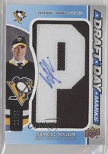 2022-23 Upper Deck SP Game Used Draft Day Marks 28/35 Samuel Poulin Auto 01jj