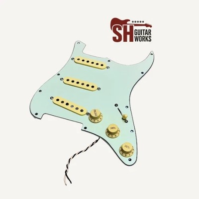 SHG5014  Hot Modern Noiseless Loaded Stratocaster Pickguard USA Spec Wiring New!