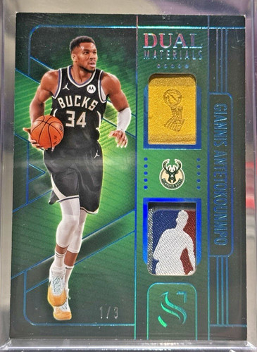2024 Panini Silhouette Giannis Antetokounmpo Game-Worn Logoman Finals Patch 1/3
