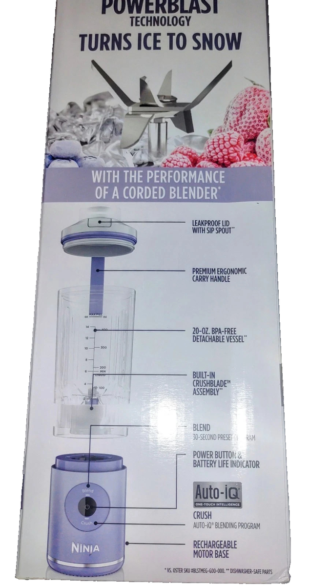 Ninja Blast Max 20oz Capacity Portable Blender Purple Lavender