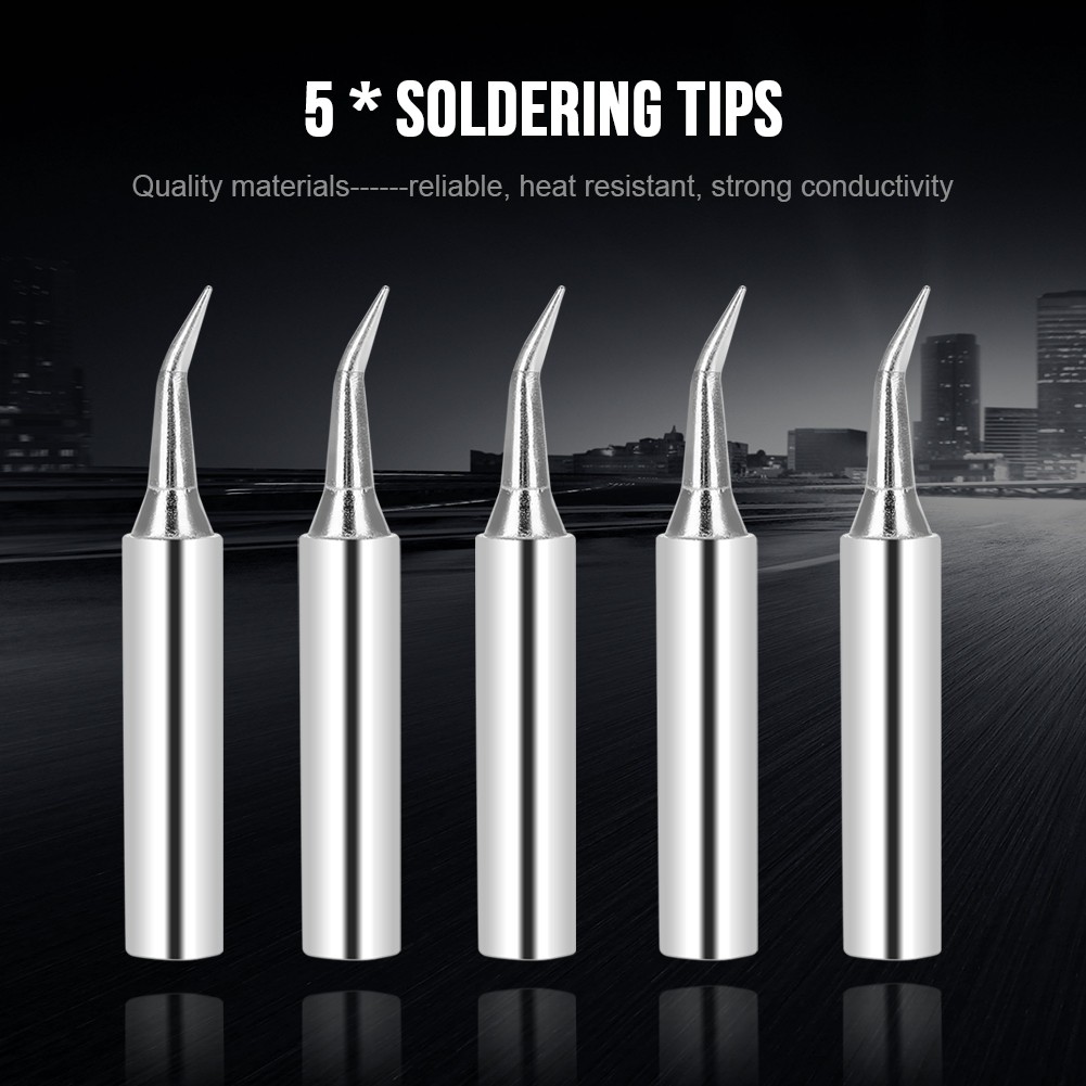 5Pcs 900M-IS Soldering Iron Tips Solder Tip Tool For 936 Rework Stat❀
