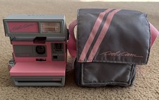 Vintage Polaroid Cool Cam 600 Instant Film Photo Camera Pink And Grey With Bag