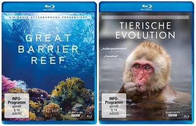 David Attenborough 2er Set: Great Barrier Reef & Tierische Evolution # BLU-RAY