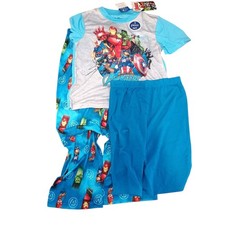 Marvel Avengers Boy's Superhero Multi Character 3-Piece Pajama Set, Size 10
