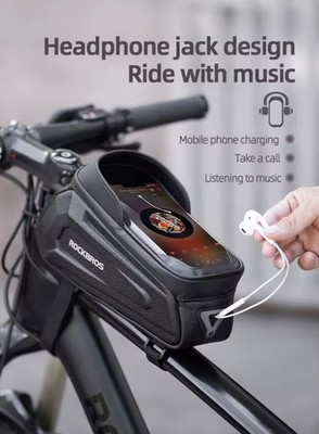 ROCKBROS Rahmentasche Fahrradtasche 6.8'' Handyhalterung Wasserabweisend Tasche