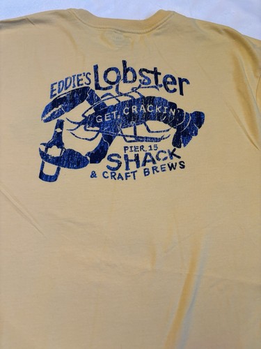 Izod Saltwater Graphic Tee Yellow Lobster Shirt Large - Bild 3 von 3