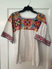 Ivy Jane Embroidered X-Stitch Print Tunic Blouse