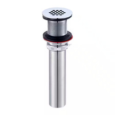 1-1/2 In. Brass Bathroom and Vessel Sink Grid Drain Strainer with No Overflow in