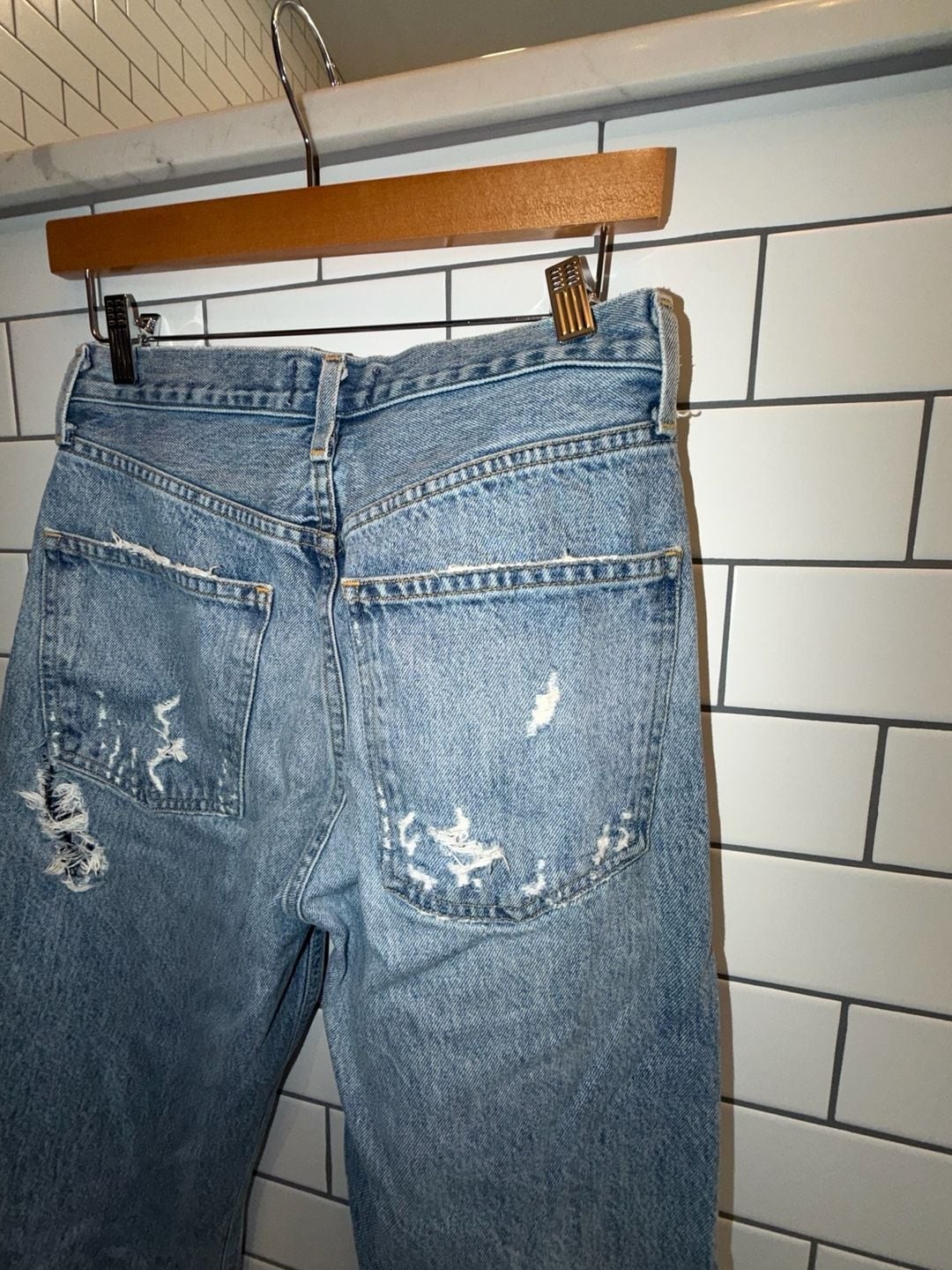 AGOLDE 90s Mid Rise Loose Fit Jeans 26 Fall Out Distressed A069C-811 $198, photo 10