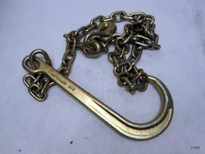 5/16"x6' Chain Leg G70 15" Long J Hook Tow Chain RTJ Cluster Grab Hook 5400 WLL
