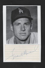 1958/64 FRANK HOWARD LA DODGERS 4X6 AUTOGRAPHED  CUT W/PHOTO d.2023