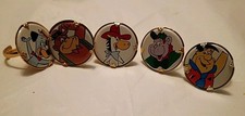 1970's Hanna-Barbera CARTOON Character Rings-Grape Ape,Flintstone,Magilla Gorill