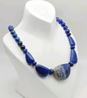 Jay King Desert Rose Trading DTR Sterling Silver Lapis Lazuli Beaded Necklace  — photo 3