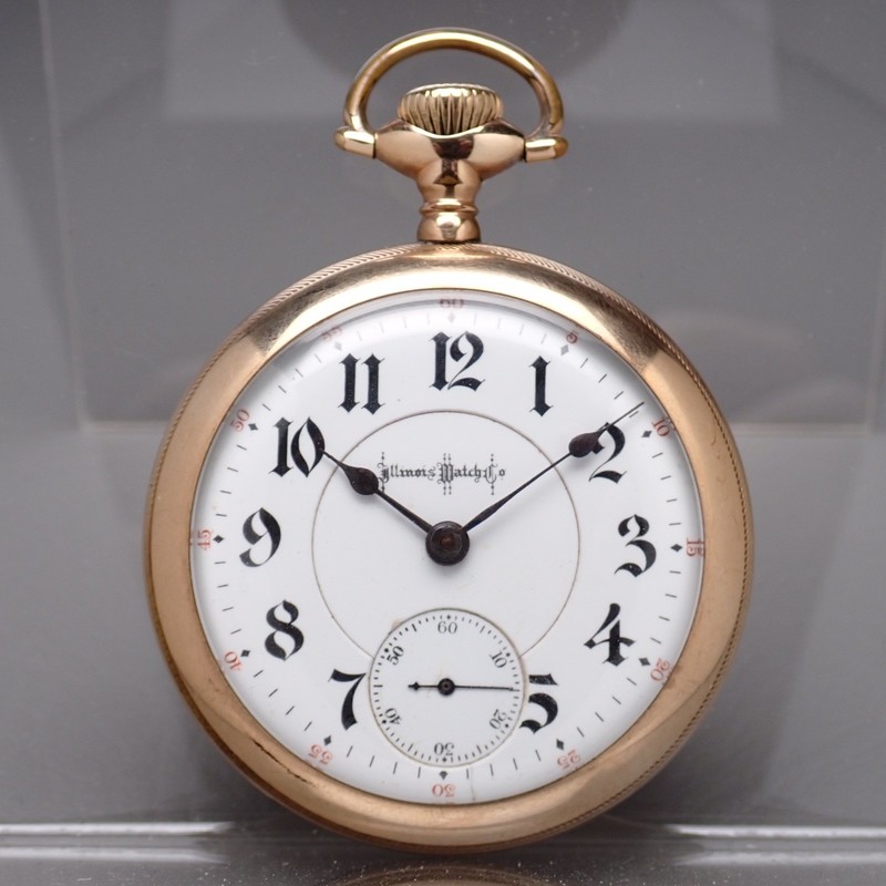 Antique Railroad Pocket Watch Illinois 21J Bunn Special Adjusted Gold Filled 